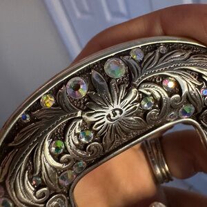 Ariat Embossed Leather Belt with Ornate Buckle
